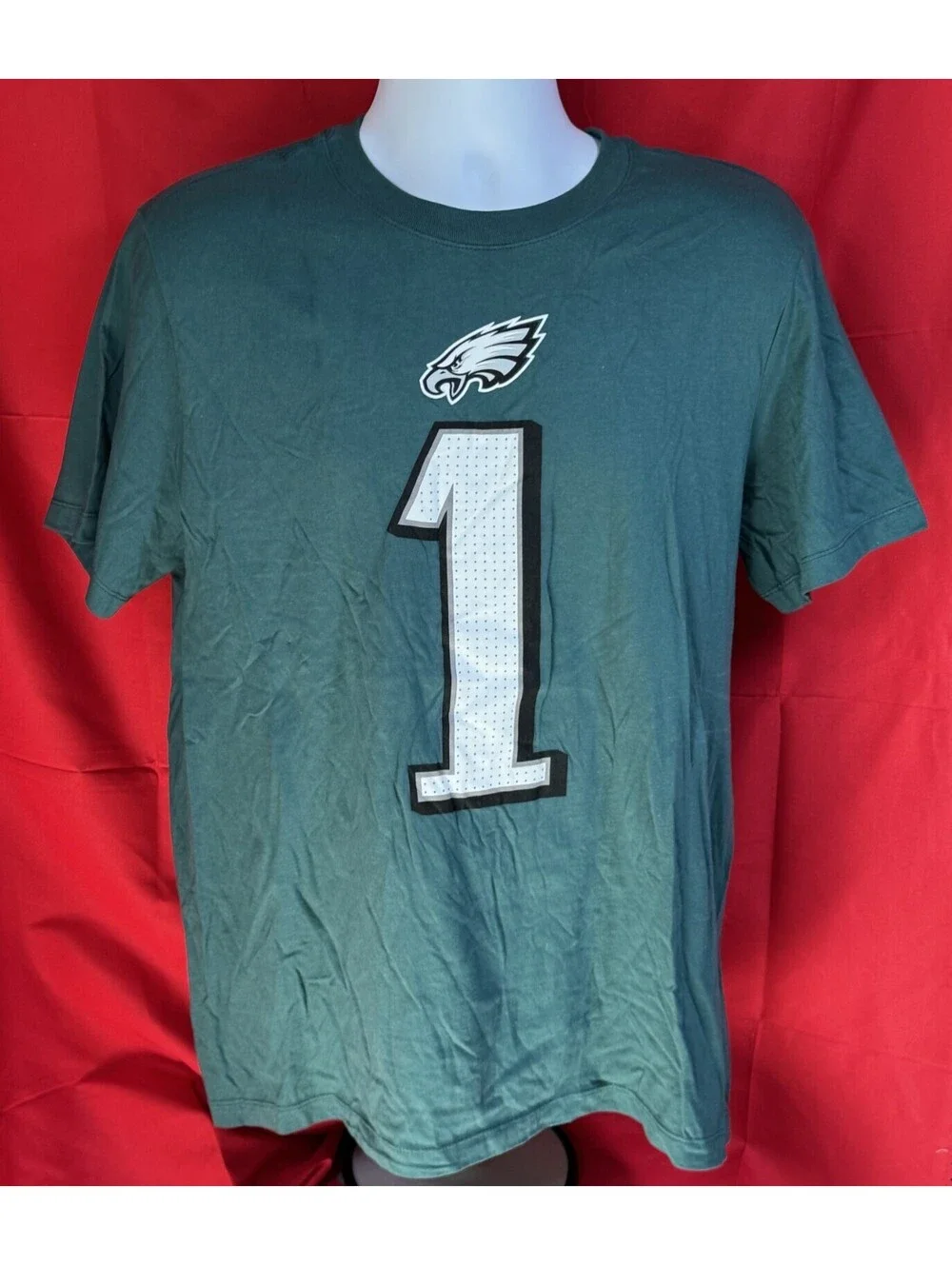 Nike Tee Jalen Hurts Philadelphia Eagles Green Jersey T Shirt Size L NWT